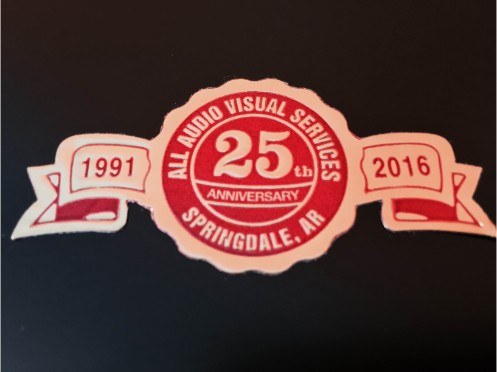 a badge commemorating our 25th anniversery